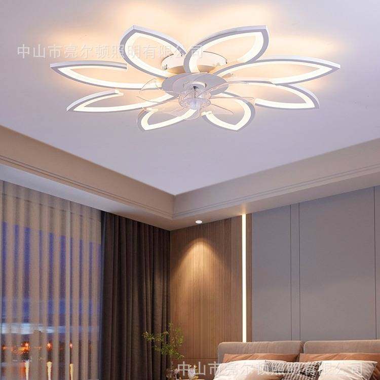 跨境源头110V支持并联串联方案客厅风扇灯现代简约卧室吸顶电扇灯