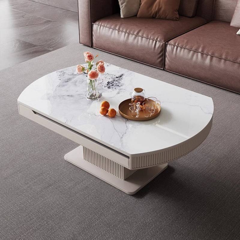 多功能实木餐桌带取暖升降茶几两用现代豪华伸缩折叠电磁炉一体桌