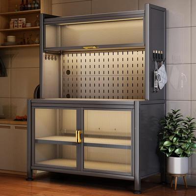 房置物厨落地多层7FeP6bYF一架体厨房橱柜出租房收纳柜门出屋餐边