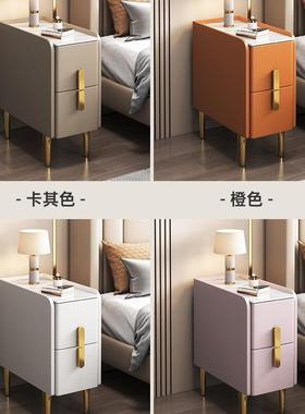 实木迷你床头现柜床代简约ALG00120cm储物柜小型收板纳柜轻奢岩超