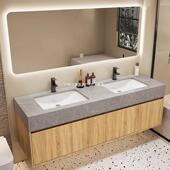 柜落柜地程款 浴室柜双人洗602漱吊台公共卫生间洗工手酒店洗漱台