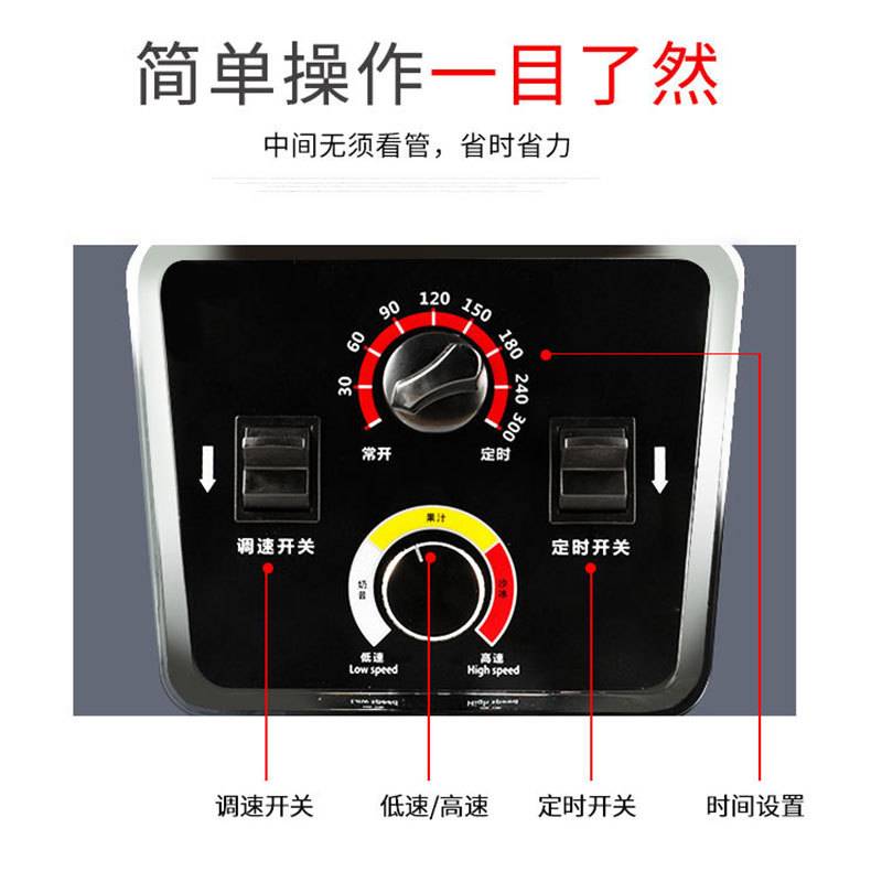 商用破壁机沙冰机带罩静音豆浆机早餐店商用果汁机冰沙机碎冰机