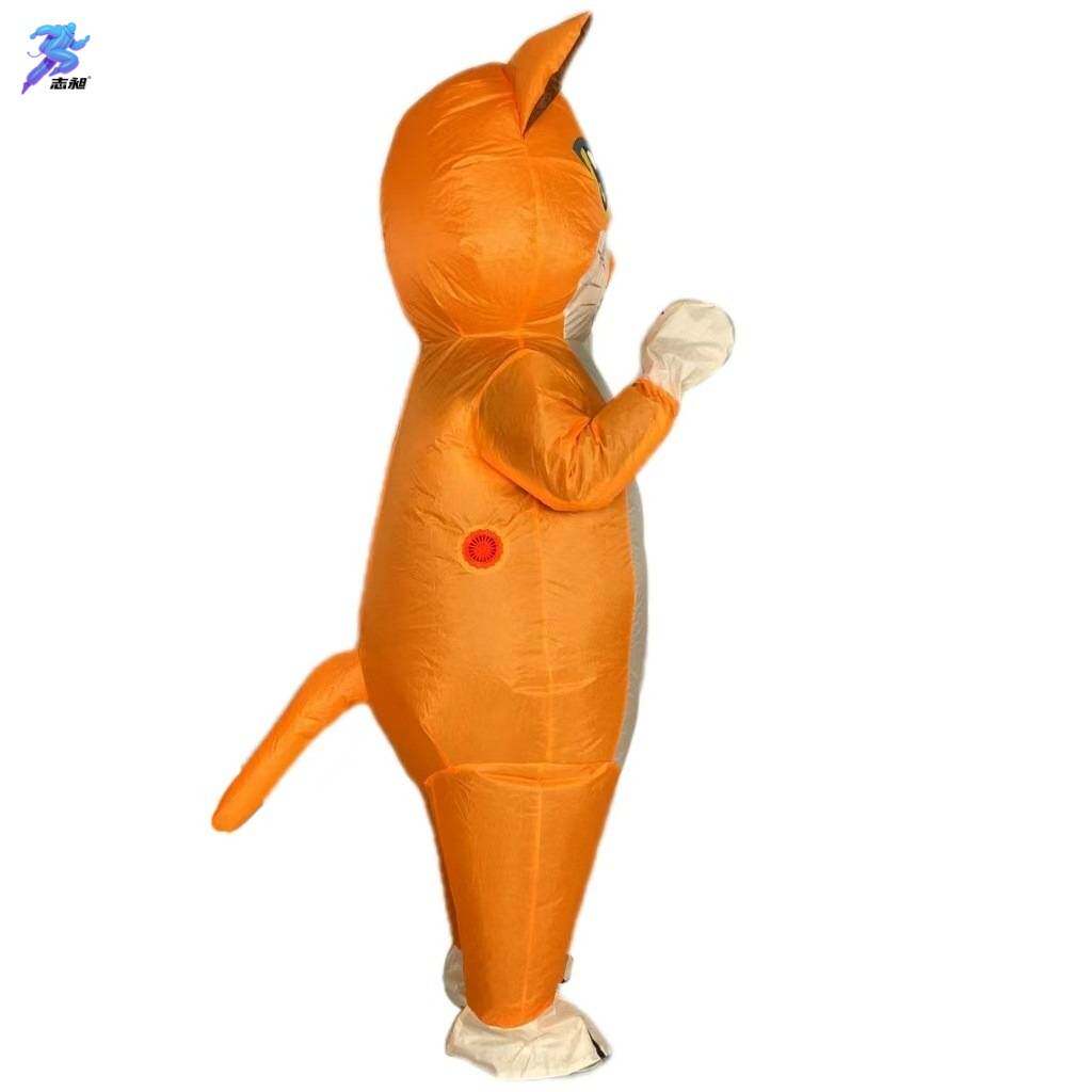 跨境热销 狂欢节 黑猫橘猫 充气服 舞台表演道具聚会派对搞怪服饰