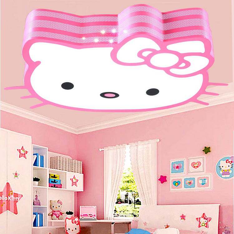 led吸顶灯白色Kitty猫卡通灯卧室儿童女孩公主房间灯具灯饰超亮
