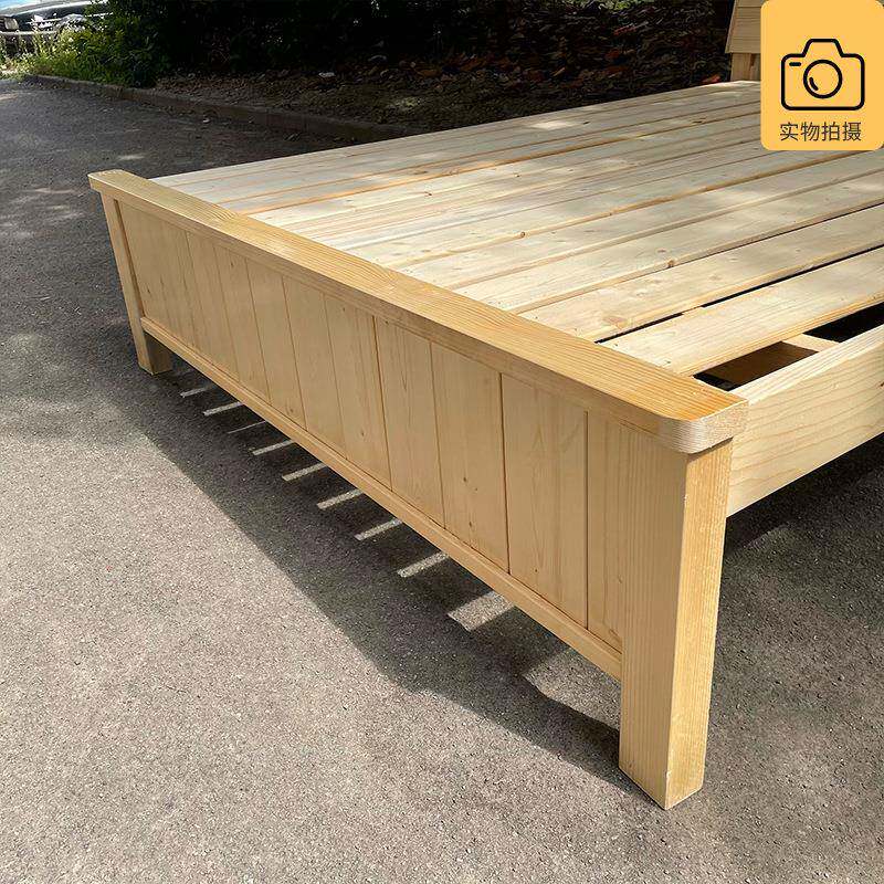 实木床木板床1.m松木床1卯.8m双人床1m.2单人5床床出租房床JS0000