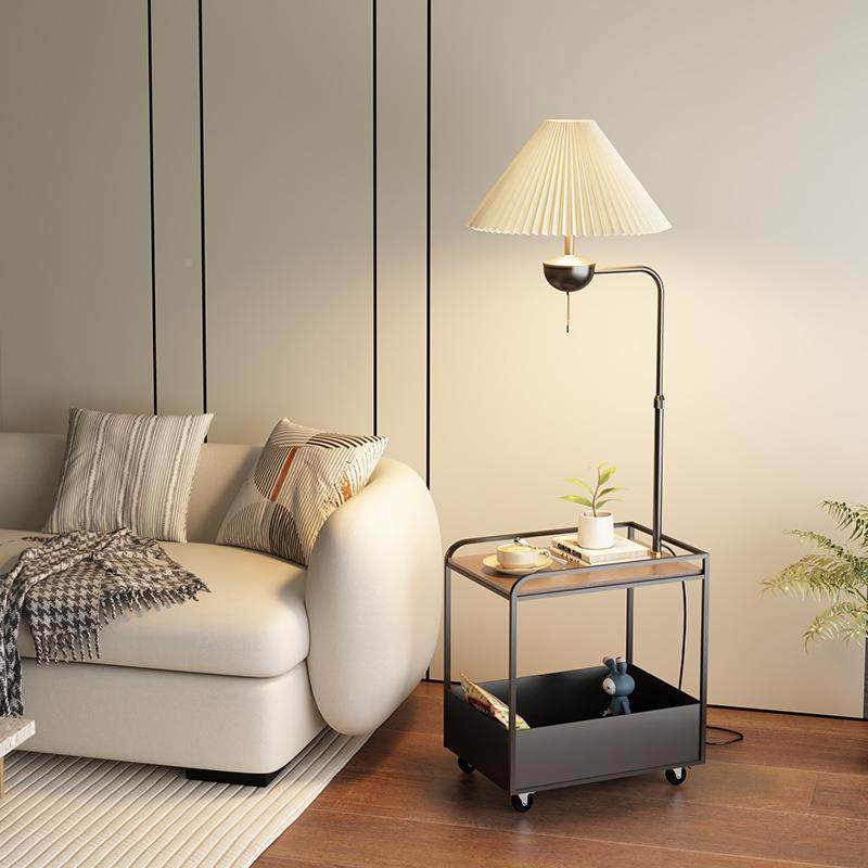 落地灯意式简极卧室厅沙发客茶几氛围感复古物939架床头柜一体置