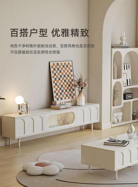 式型奶油ZYO风茶端几电视柜2025新款高小户法客厅家用收纳储物柜