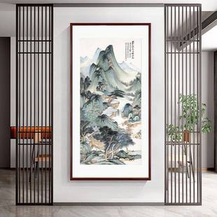 山房水国玄关挂户GH2450画办公室书茶室装饰画中式竖版画客厅入走