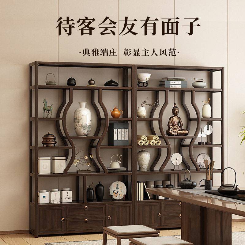博古新中式楠竹架多阁架厅摆件客置物架展示架茶书房229收纳架室