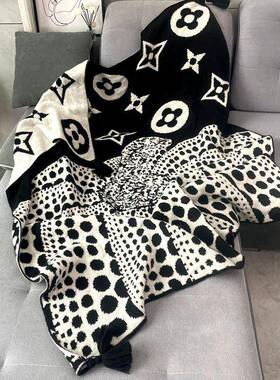 2025款KOSA手B毯面南瓜沙新发工流苏披肩盖毯办公室床上双面针织