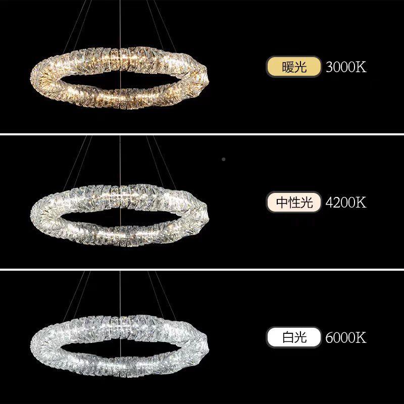 轻奢气主客水晶吊灯后现代意创意简约设计师款式风大高档厅餐353