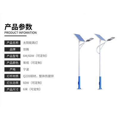 太能体路灯新农TPP村工程款LED照明杆灯6米一化户外家用60W阳大功