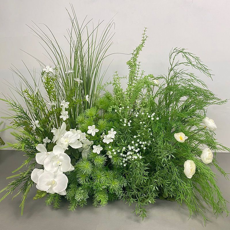 造景花艺森系场景路引花绿植道具装饰婚礼布置假花婚庆地花排直销