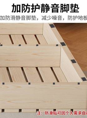 排无床头透气防潮架实木榻榻米床架出矮租屋71989日式骨床民宿风