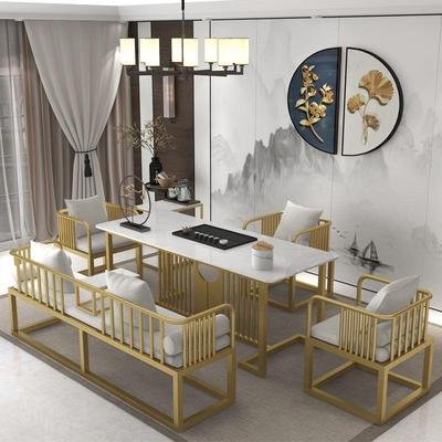 奢茶简约新中式会客KOM功夫泡几轻商室用茶桌椅组合茶几办公茶几