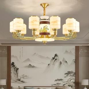 气餐厅卧室灯楼梯 楼大挑空吊灯202大铜5新款 全新中941式 别墅复式