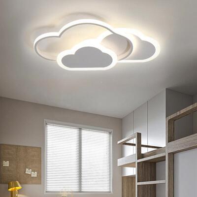 跨境朵吸5圆圈顶云灯卧创意简约奶油风儿房童云室朵灯网红客厅大