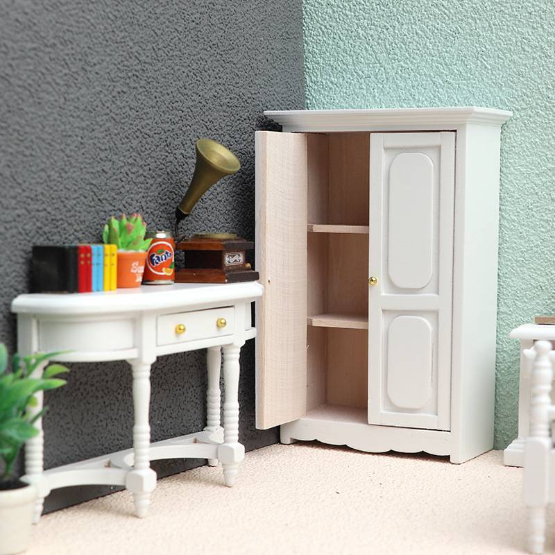 1:12娃娃屋dollhouse迷你家具微缩场景摆件食玩模型袖珍卧室套装