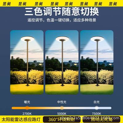 太阳能户外灯新路YC-UE庭院灯型照明灯别墅小区花园大功率高景观