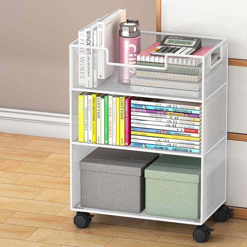 IAQ混批桌旁书本架移动桌下架带柜书轮收纳地小置物书架桌落底收,收纳整理,书桌收纳置物架,淘宝优惠券,粉丝福利购,淘宝优惠卷