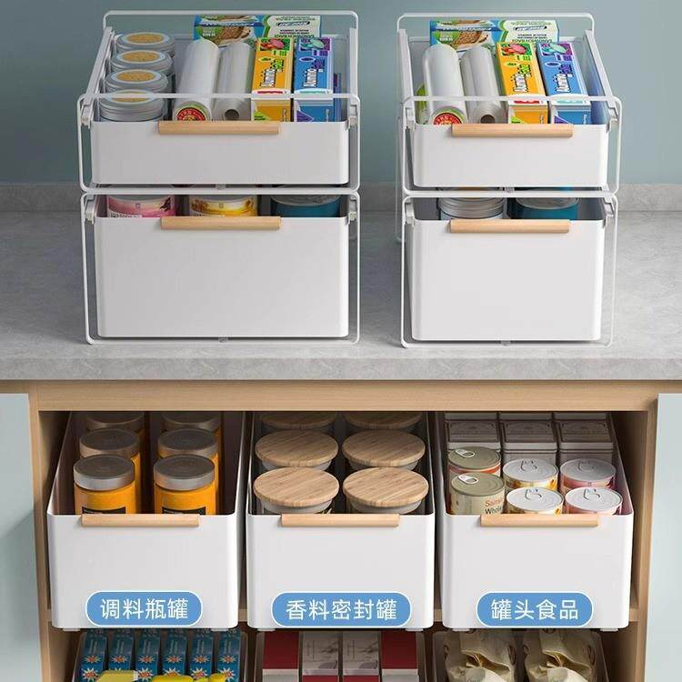 厨房料篮调味置物架拉式下水槽深柜内置单层橱5柜拉抽屉式收抽纳