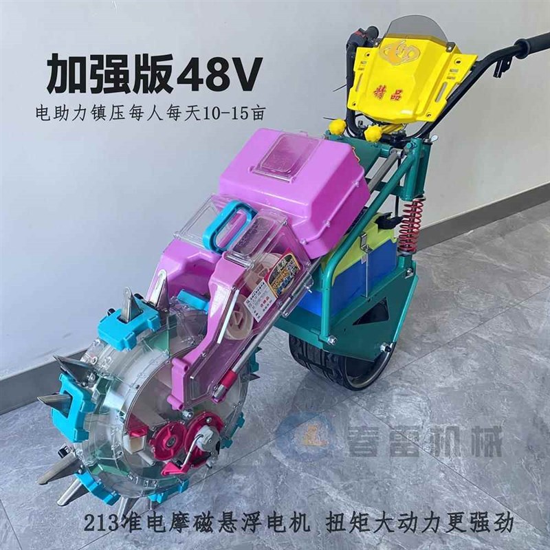 48伏电动助力多功m能播种机花生玉米豆类谷子高粱菜籽点播器施肥