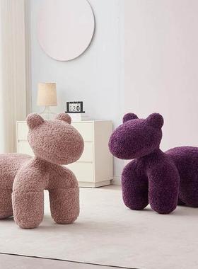 搬新家礼物乔迁礼品网红小马椅创意动物座椅羊驼坐凳实用客厅摆件