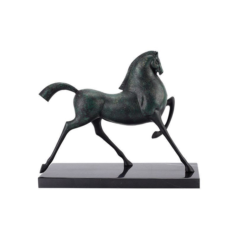 现代简约行走马金属摆件书房卧室客厅电视柜办公室样板房家居饰品