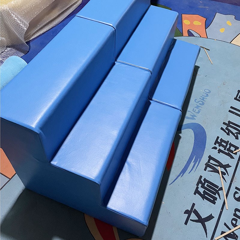 儿童软包台阶梯子游乐场波波池软体楼梯宝宝二步梯三步梯爬行步梯