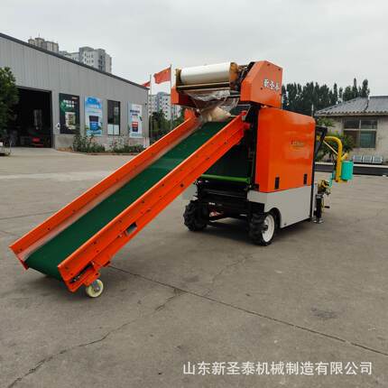 55型全自动打捆包膜一体机 玉米秸秆青储打包机 花生秧草料打包机