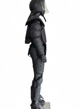 FOX112 黑色兵防暴服 身体防护阻燃 硬质盔防暴服套装