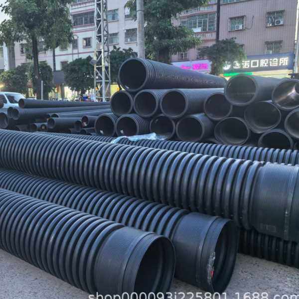 广东联塑HDPE双壁波纹管DN300大口径SN8/SN4排污管大批量室外