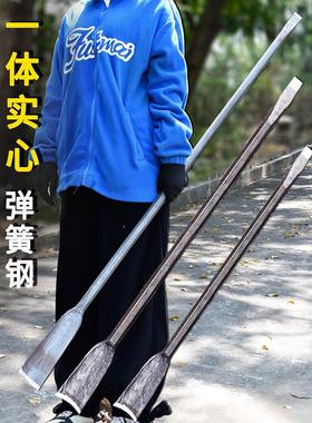 一体实心锻打铁锹锰钢挖桩取土树根起苗洛阳铲子农用工具直锹定制