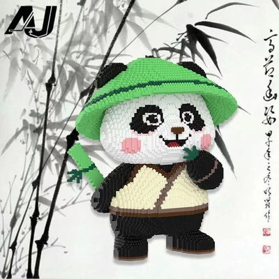 加菲猫积木拼图6到12岁成人版2025新款颗粒益智拼装动物玩具摆件