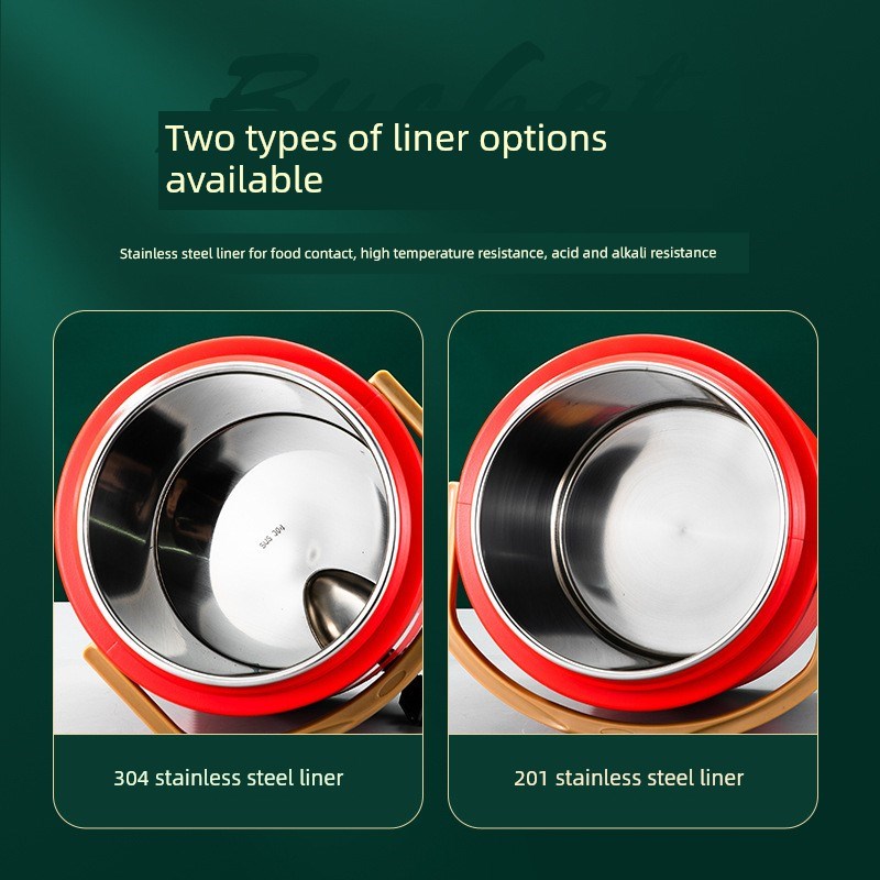 不锈钢双层保温保温冷暖桶,户外商用大容量提手奶茶及豆浆桶