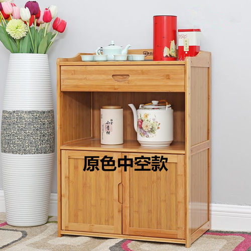 茶水柜餐边柜竹木碗柜o酒水柜储物柜子家用客厅现代简约边柜置物