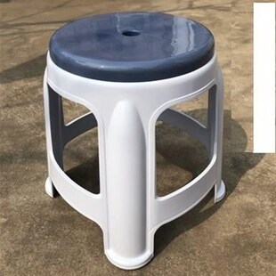家用塑料凳子加厚防滑矮凳中高35厘米板凳光面圆凳小椅子浴室