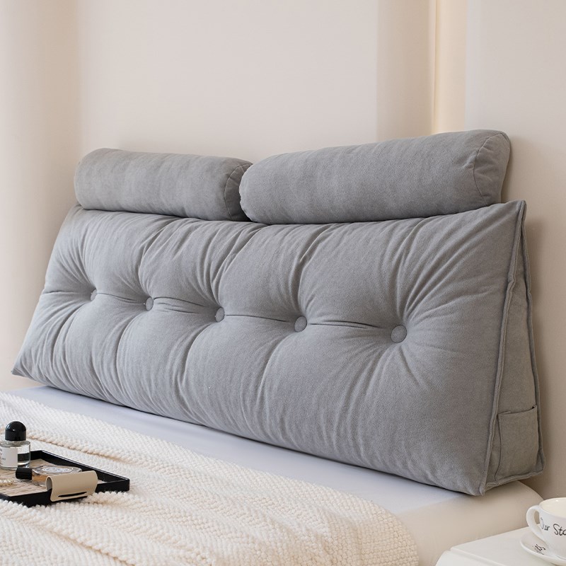 高级感三角床头靠背可拆洗卧室护腰靠枕床上靠垫榻榻米防撞软包