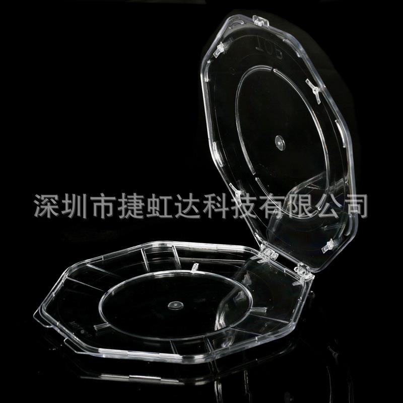 示8寸晶PLC硅片盒单片样品展示盒高透明展盒圆圆片塑料盒