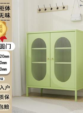 钢制铁皮收物纳WBV柜用储物柜餐边柜客厅柜酒柜家多巴胺铁皮杂物
