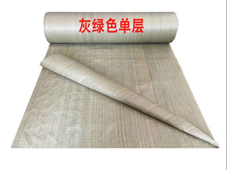 编织袋蛇皮袋半成品编织布卷筒料桶料包裹包装黄色白色灰绿色布卷