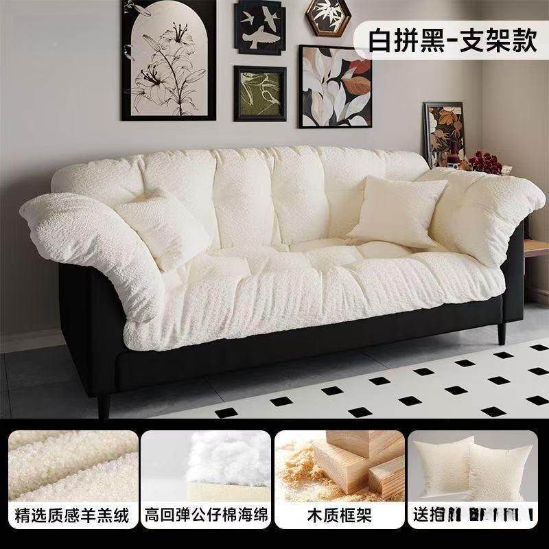 复布人艺沙发客古厅款双人直排小户型卧室出租房AL新懒现代简沙发