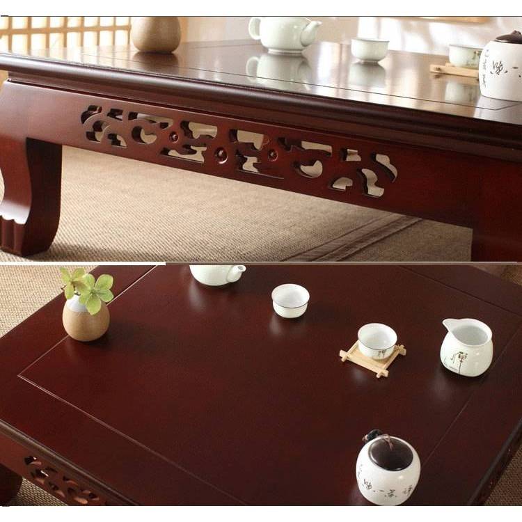 榻榻米茶几实木小炕桌老榆木茶桌方桌飘窗小桌子仿古矮桌现代简约