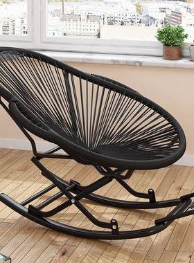 用躺藤椅摇摇椅藤编摇椅家休闲创意午睡椅大QPP人色阳台椅子逍遥