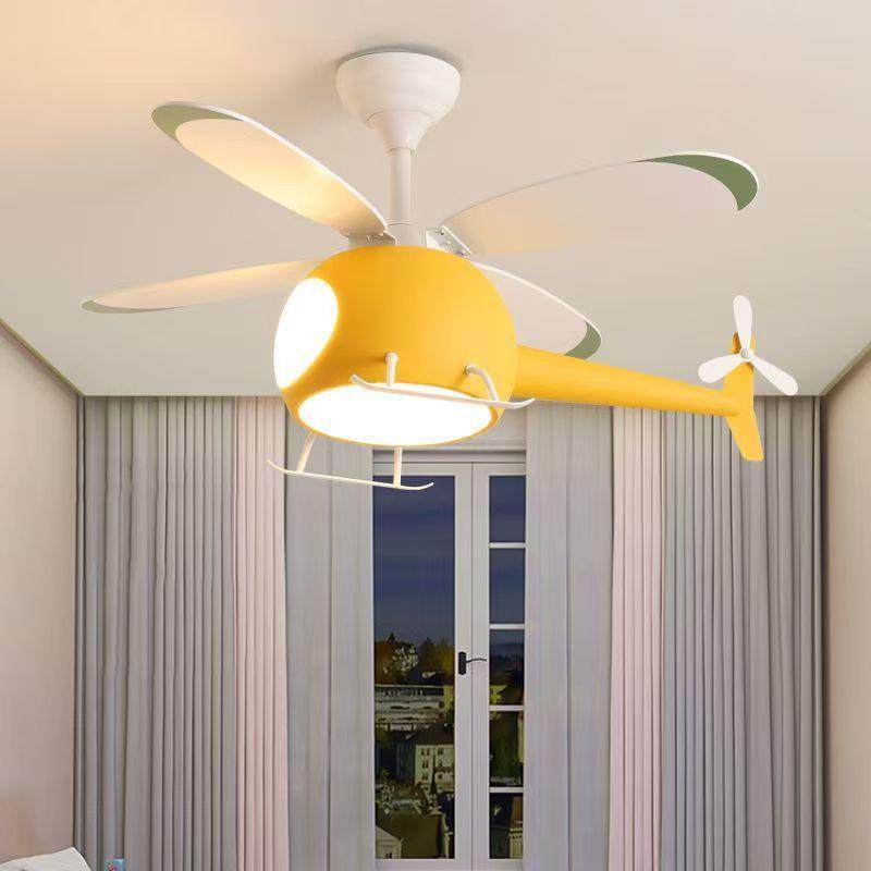儿童房机复古15风个性创意风扇灯现代简约卧室男扇孩飞女灯孩电吊,家装灯饰光源,风扇灯,淘宝优惠券,粉丝福利购,淘宝优惠卷