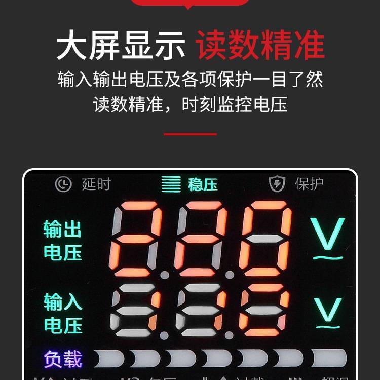 德利西稳压器220v全自动家用冰箱电脑电视稳压电源1500W