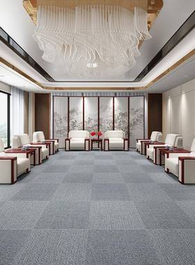 新中式贵宾接商待沙发XLN务洽谈单人会位布艺会室客椅议办公茶几