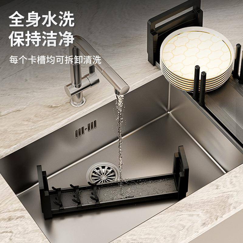 I6K厨柜房抽屉65110037收纳堆碗碟架碗盘子分隔收纳架置物S放架橱