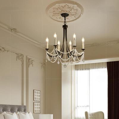 法式水晶主客主厅吊灯式复古色设计师黑珍珠519公美房浪漫卧室房