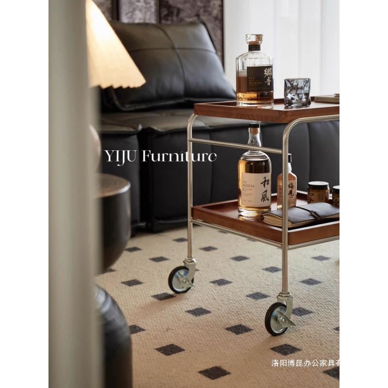 已居中古小UYH推车法复式餐车可移动创意茶几古沙发边几木实客厅